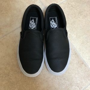 Vans Leather Slip Ons
